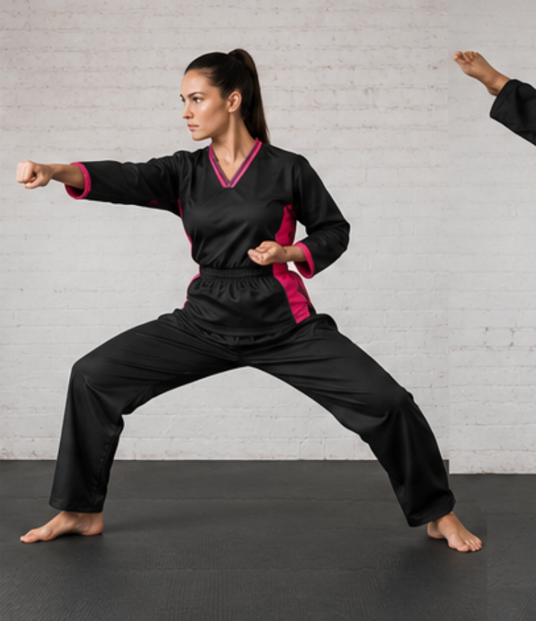 Flowkai Women’s Training Uniform - Black & Pink