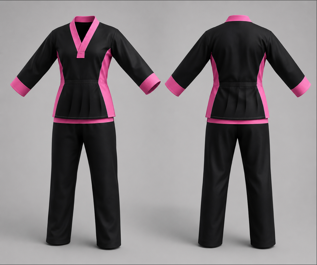 Flowkai Women’s Training Uniform - Black & Pink